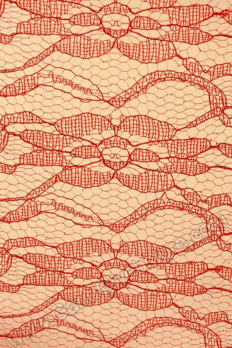 6" X 10yds Sparkle Lace Red