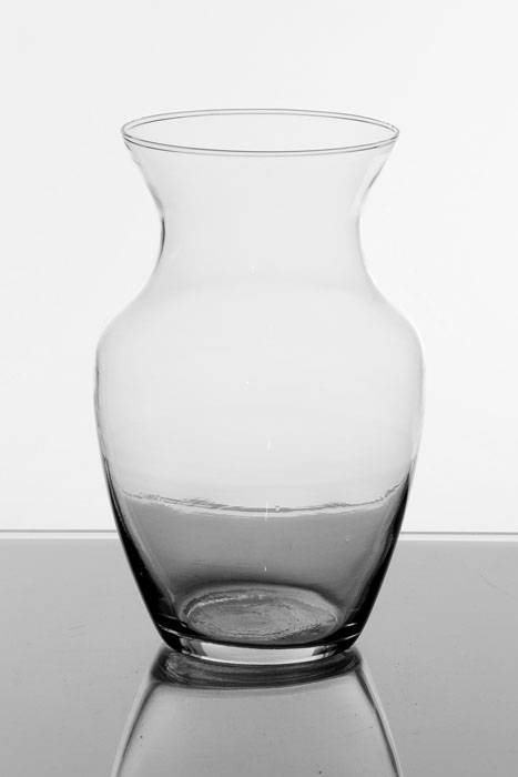 8" Rose Glass Vase Crystal Clear