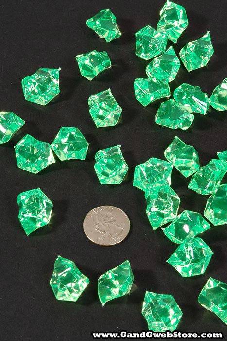 Large Acrylic Cube Mint Green Pkg/1lb