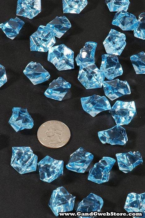 Large Acrylic Cube Light Blue Pkg/1lb