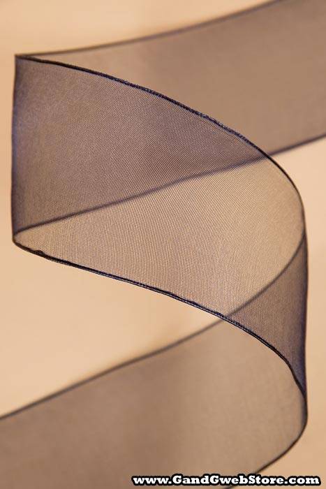 2.5" X 25yds Wired Encore Ribbon Navy