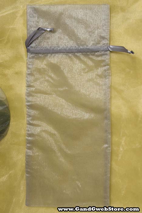 6.5" X 15" Wine Bag Silver Pkg/12