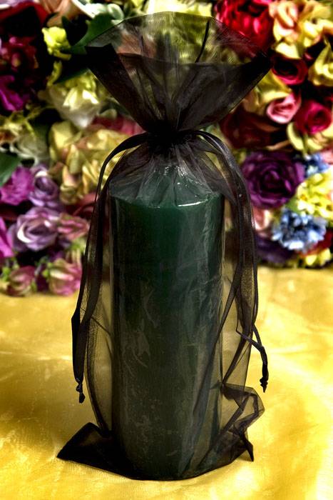 6.5" X 15" Wine Bag Black Pkg/12