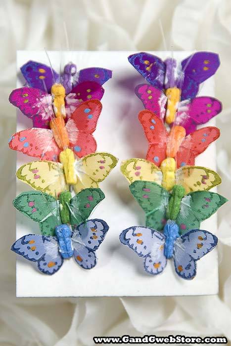 0.5" Mini Butterfly Assorted Pkg/12