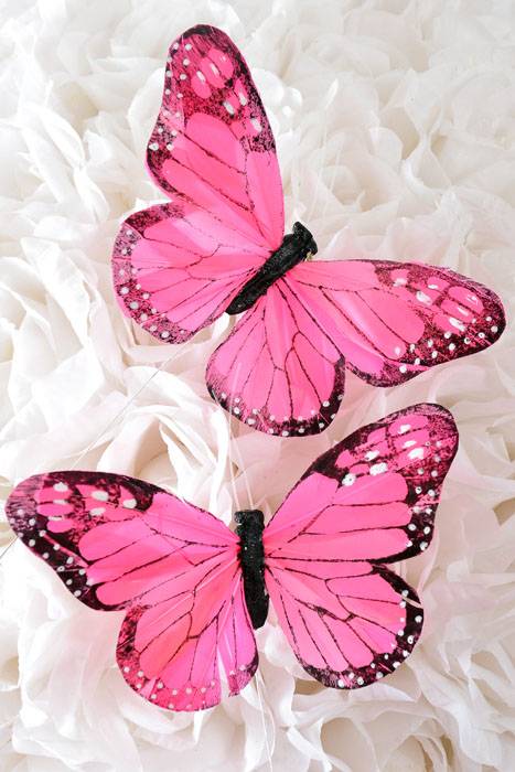5" Butterfly Pink Pkg/12
