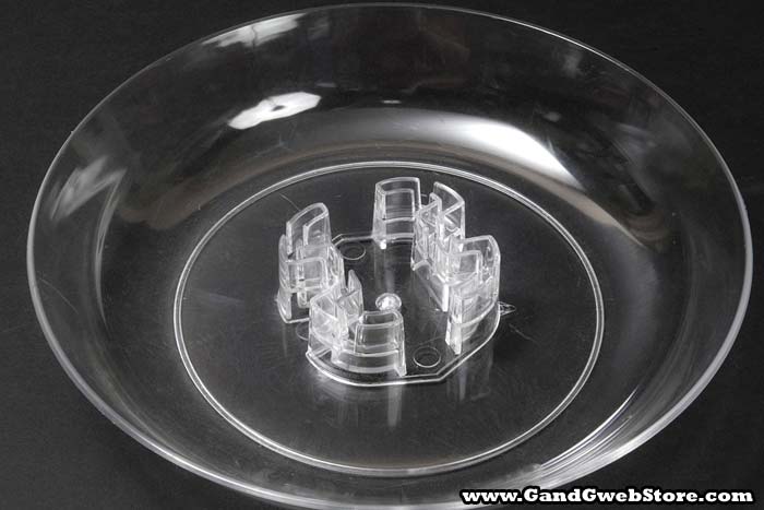 10" Dia Base Dish Clear Cs/12