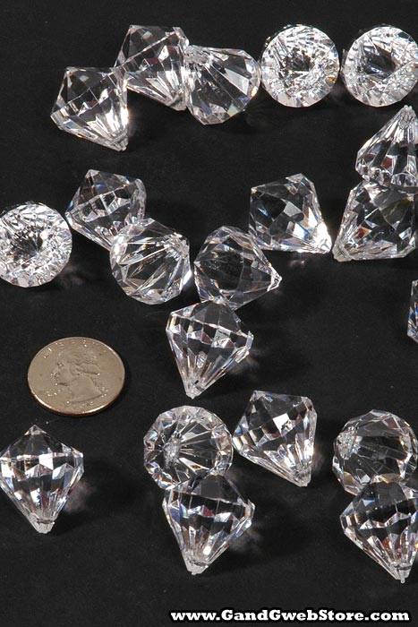 0.75" Acrylic Drop Clear Pkg/1lb