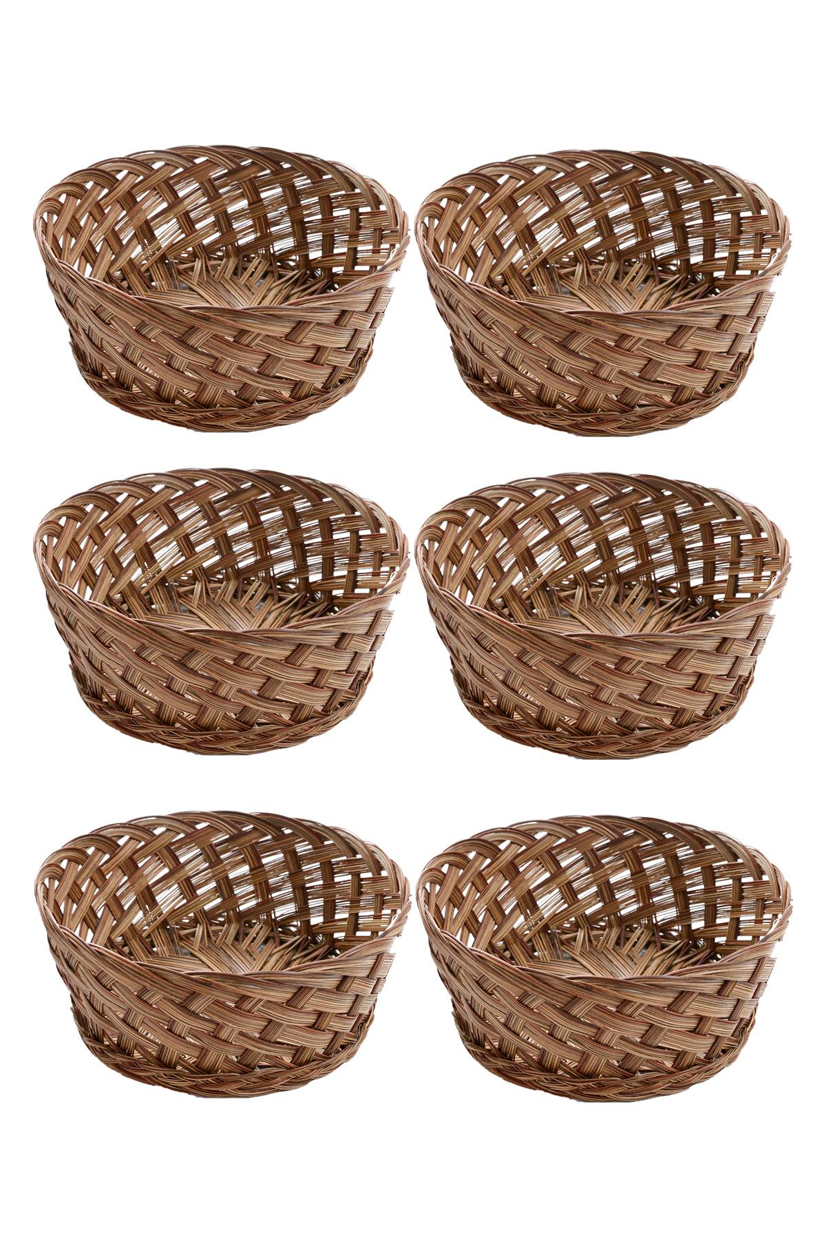 10.5" X 4.5" Round Two Tone Bowl Red/brown Pkg/6