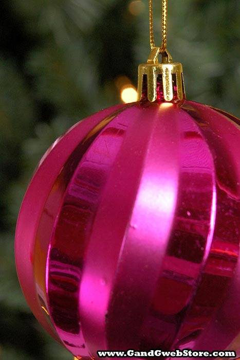 70mm Shiny/matt Pumpkin Ball Fuchsia Box/6