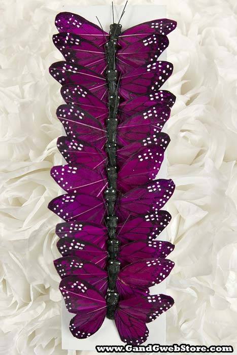 3" Butterfly Purple Pkg/12