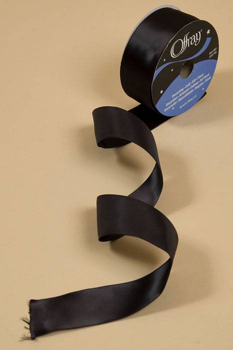 1-1/2" X 25yds Wired Contessa Ribbon Black