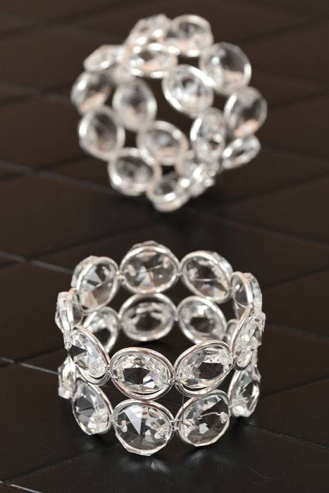 2" Crystal Napkin Ring Pkg/6