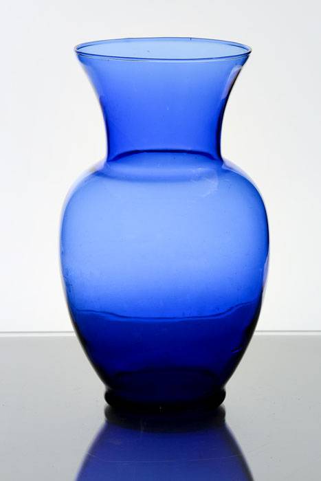 9" Spring Garden Glass Vase Cobalt Blue