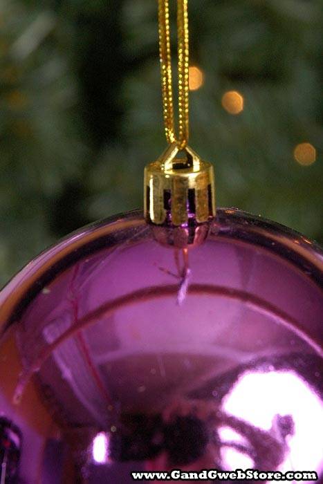 80mm Shiny Plastic Ball Purple Box/6