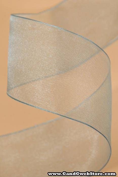 2.5" X 25yds Wired Encore Sheer Ribbon Light Blue