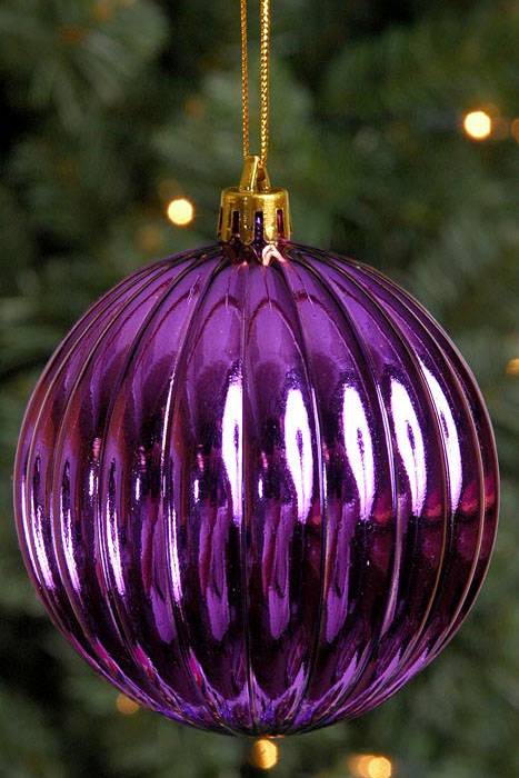 80mm Shiny Plastic Pumpkin Purple Bx/6