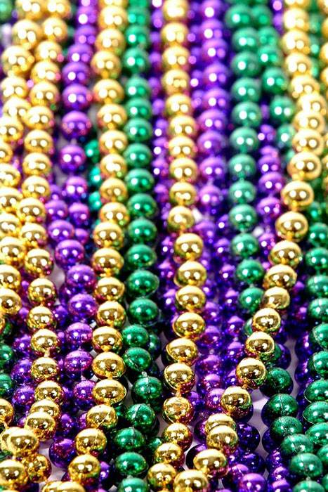 33" Mardi Gras Beads Purple/gold/green Pkg/12