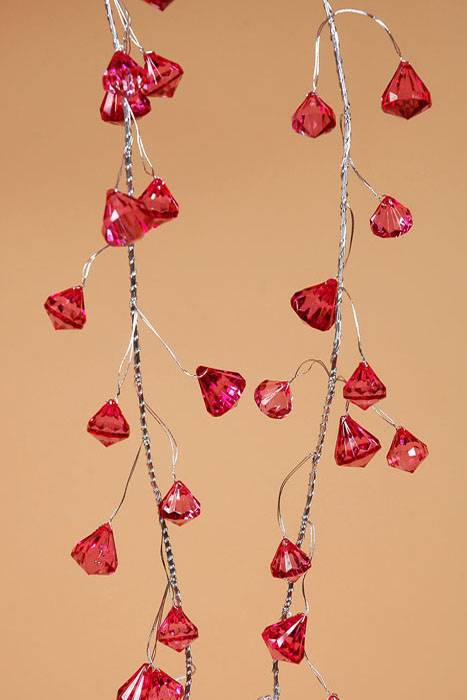 6ft Prism Garland Hot Pink/silver