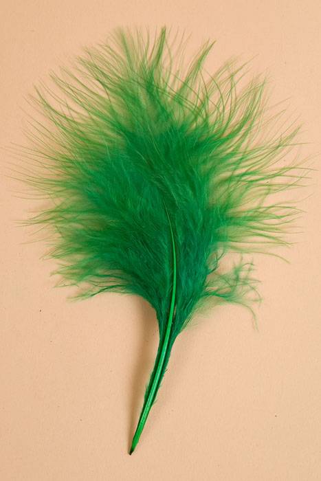 5" - 7" Ostrich Feather Kelly Green Pkg/50