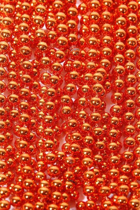 Round Party Beads Orange Pkg/12