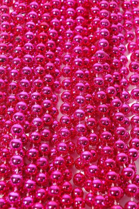 Round Party Beads Cerise Pkg/12