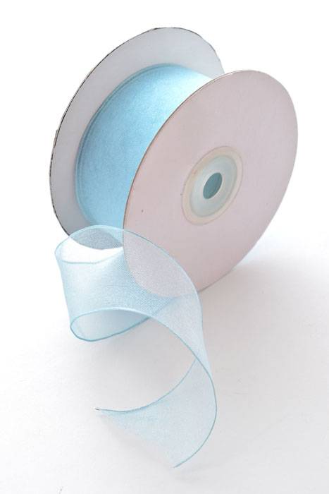 1.5" X 25yds Encore Wired Ribbon Light Blue