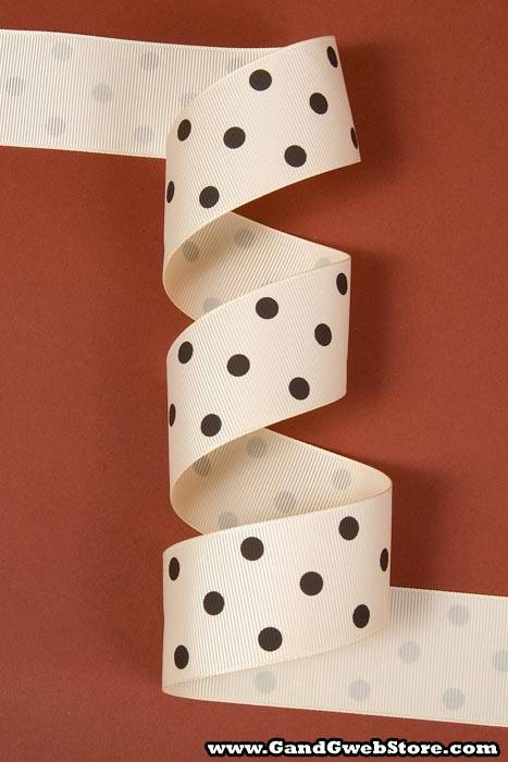 1-1/2" X 17yds Grosgrain Ribbon Cream