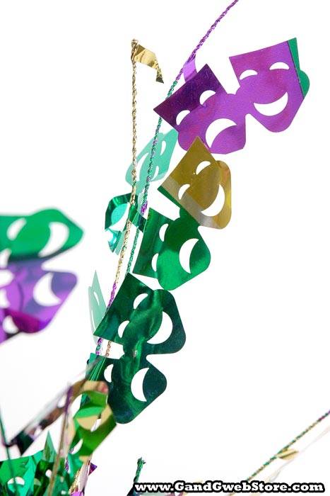 15" Mardi Gras Gleam And Burst Centerpiece