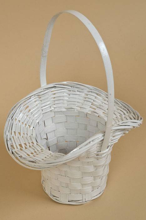 5.5" X 8" Small Princess Basket White