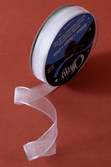 5/8" X 25yds Encore Wired Ribbon White