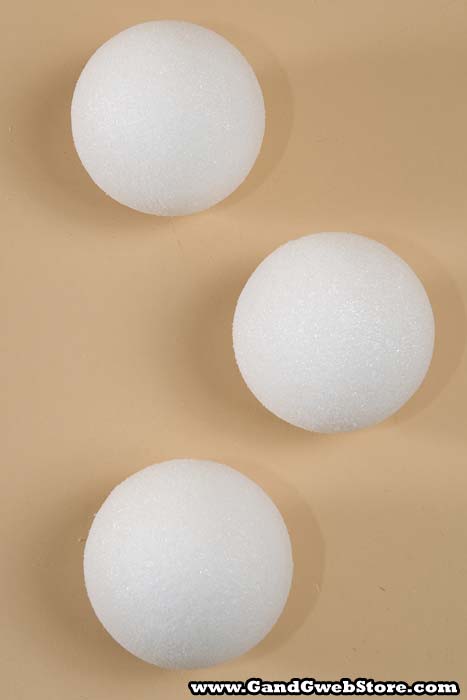 4" Styrofoam Ball White Pkg/12