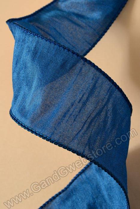 2.5" X 10yds Wired Anisha Ribbon Royal