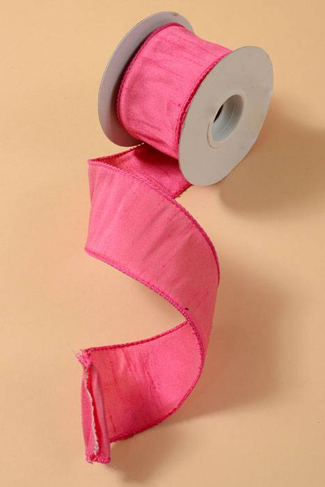 2.5" X 10yds Wired Anisha Ribbon Cyclamen