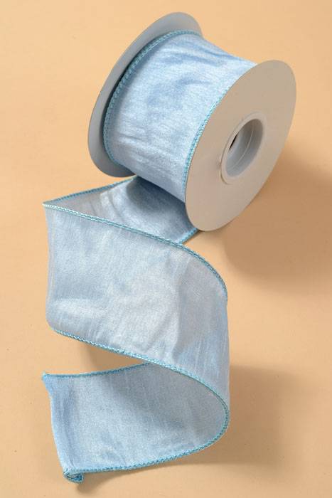 2.5" X 10yds Wired Anisha Ribbon Sky Blue