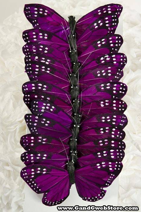5" Purple Butterfly Pkg/12