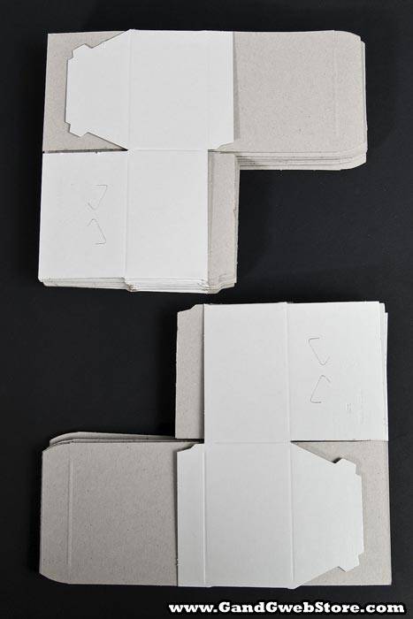 4" X 4" X 2" One Piece Box White Pkg/25