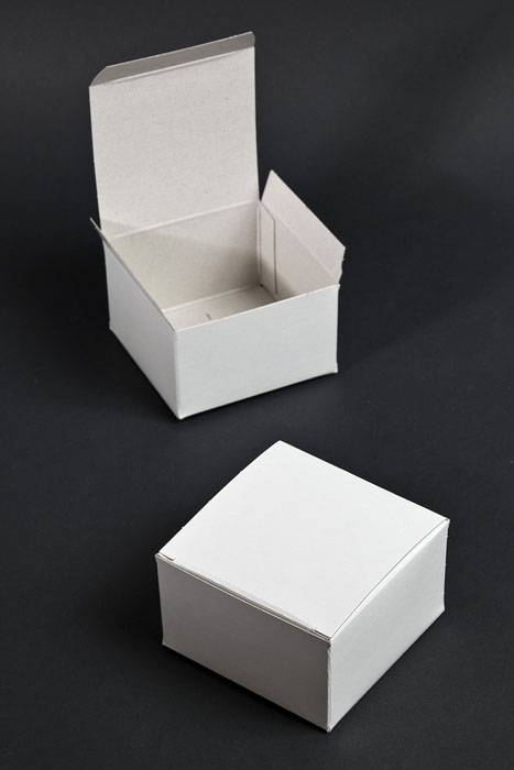 4" X 4" X 2" One Piece Box White Pkg/25