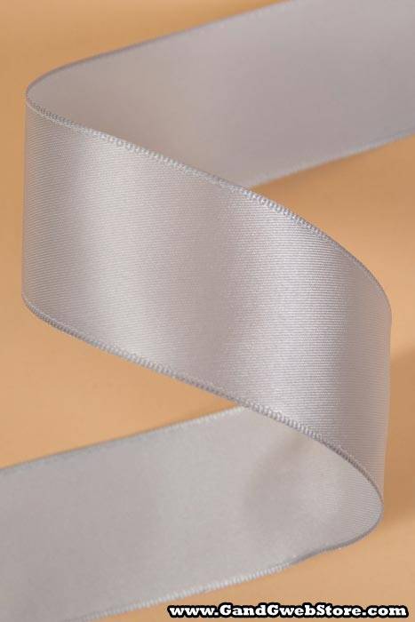 1-1/2" X 25yds Wired Contessa Ribbon Silver Ice