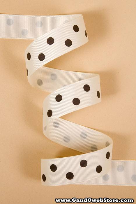 7/8" X 17yds Grosgrain Cream