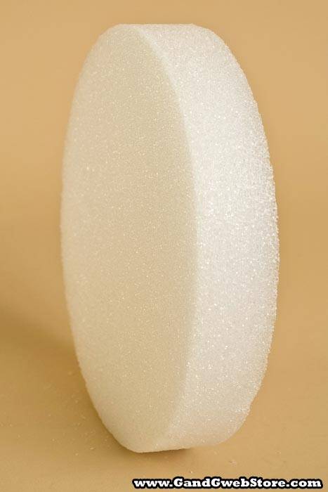 8" X 1.5" Styrofoam Disc White Pkg/6