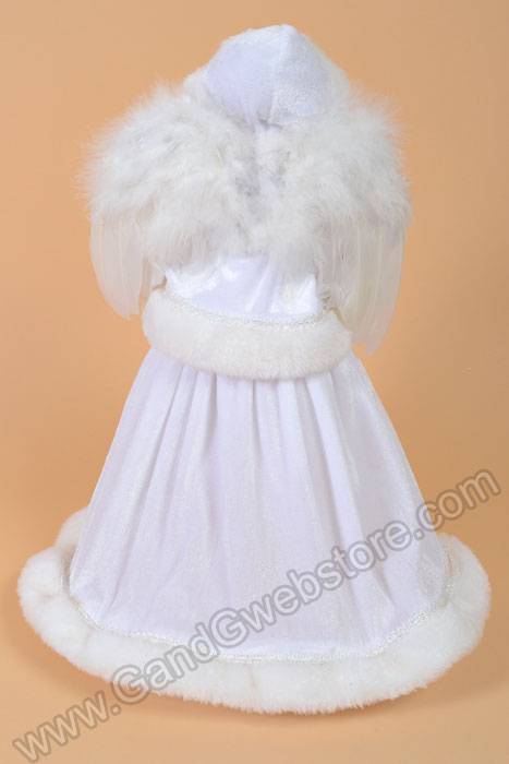 16" Angel W/hood & Hand Warmer White