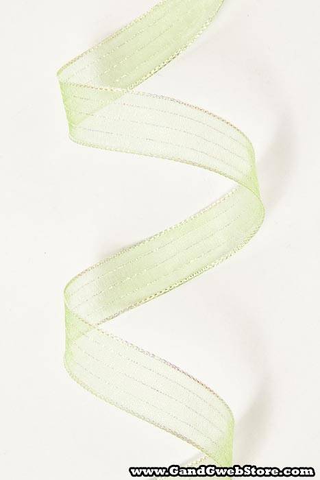 5/8" X 50yds Harmony Sheer Ribbon Lime
