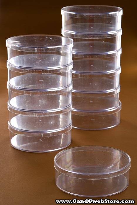 4.5" Round Box Clear (Pkg/12)