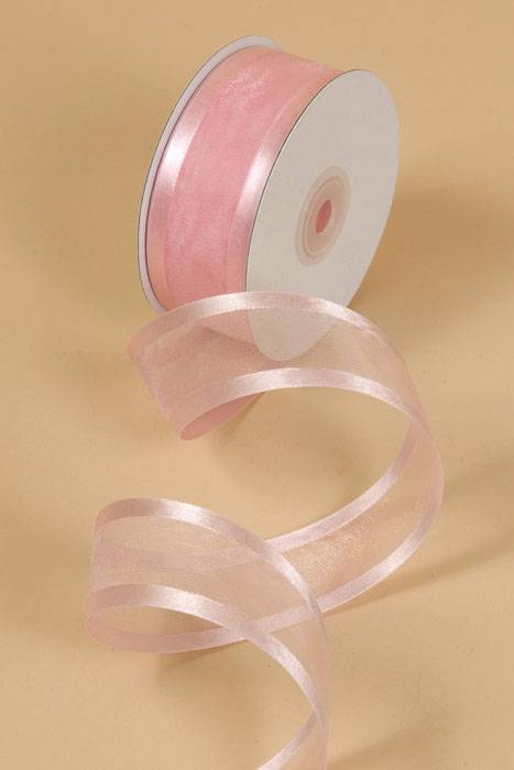 Organza Satin Edge Ribbon - Pink