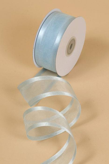 Organza Satin Edge Ribbon - Baby Blue