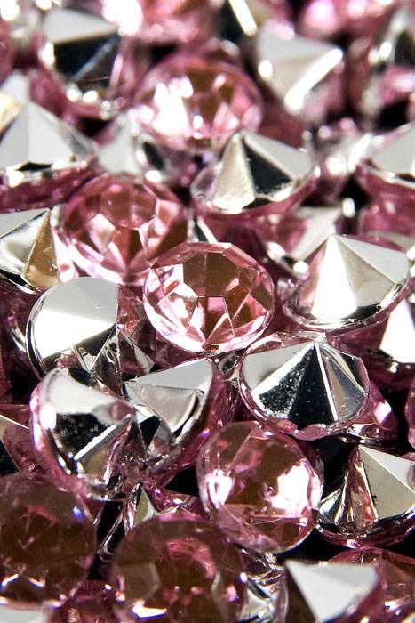 5mm Diamond Rhinestone Pink Pkg/210