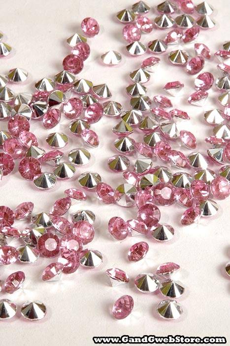 7mm Diamond Rhinestone Pink Pkg/192