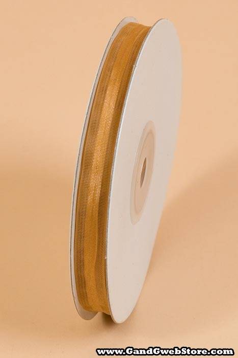 3/8" X 25yds Sheer Pull Bow Ribbon Gold