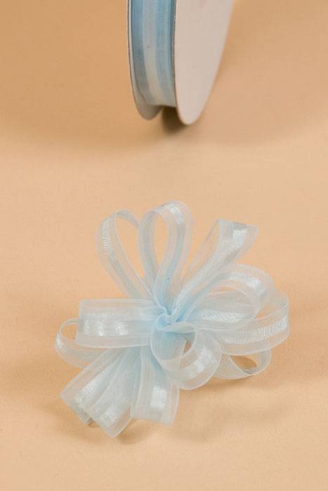 3/8" X 25yds Sheer Pull Bow Ribbon Blue