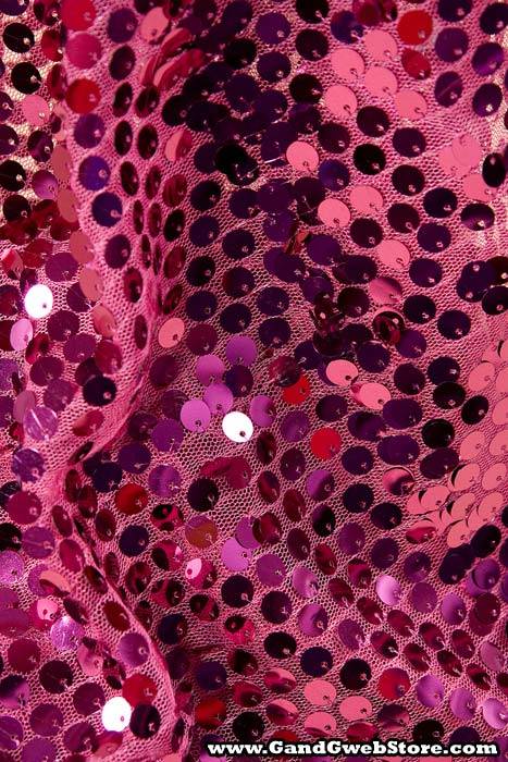 60" X 3yds Sequin Netting Fushia